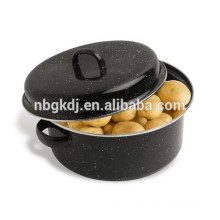 Korean Fashional black roast pot with starless steel handle